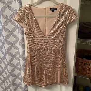 NWOT Missguided Sequined Romper